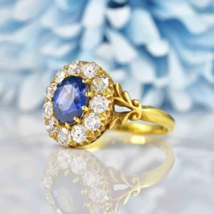 The Architectural Mastery of the Antique Sapphire Ring